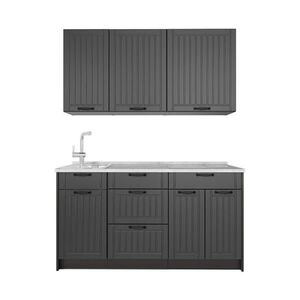 Vicco JEDNOTKOVÁ KUCHYNĚ Fame-Line, Tmavě šedá/Antracit, 150 cm, PD Mramor obraz