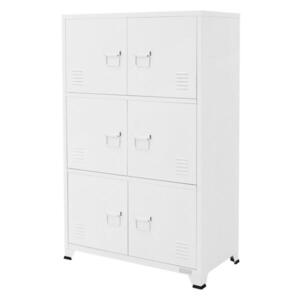 ML-DESIGN SKŘÍŇ NA DOKUMENTY 75x40x120 cm bílá z oceli obraz
