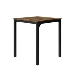 Vicco JÍDELNÍ STŮL Fyrk Černá/dubová rustikální 70 x 70 cm obraz