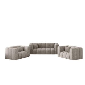 Kaiser Möbel SEDACÍ SOUPRAVA 2+1+1 série Grand stylová tkanina Haga Světle šedá obraz