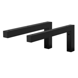 ML-DESIGN NÁSTĚNNÁ KONZOLE, sada 2 ks, tvar L, 350 x 150 mm, černá, z oceli obraz