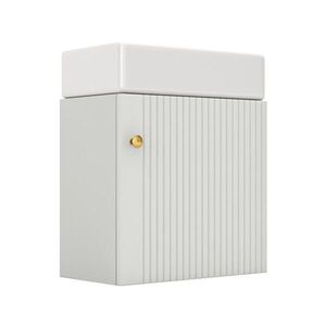 Modfu KOUPELNOVÁ skříňka s keramickým umyvadlem z MDF 46x26x56 cm bílá se soft-close dvířky a úložným prostorem obraz