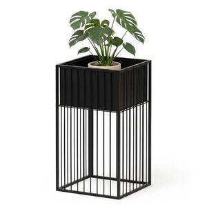 Relaxdays STOJAN Černý železo výškově nastavitelný 61 cm obraz