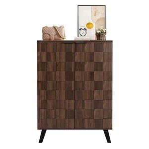 Modfu BOTNÍK z dřevotřísky 80x35, 5x110 cm tmavá dřevodekor s nastavitelnými policemi a tlumeným zavíráním obraz