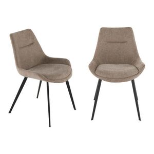 Signature SADA 2 židlí z látky v taupe barvě, šířka 62 cm - COLOMBE obraz
