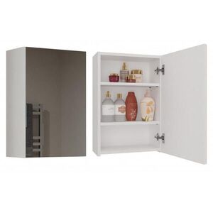 RAUMHIRSCH FURNITURE ZÁVĚSNÁ SKŘÍŇ se zrcadlem Bílá 40/60/22 obraz