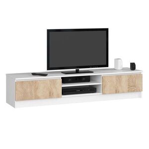 RAUMHIRSCH FURNITURE NÍZKÁ SKŘÍŇ Bílá, dub Sonoma 33/160/40 obraz