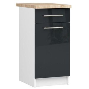 RAUMHIRSCH FURNITURE SKŘÍŇKA Bílá, lesklá grafitová 85/40/46 obraz