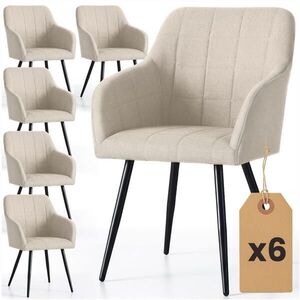 RAUMHIRSCH FURNITURE ČALOUNĚNÁ ŽIDLE, sada 6 ks, kovové nohy, černá, X 54/82/58 obraz