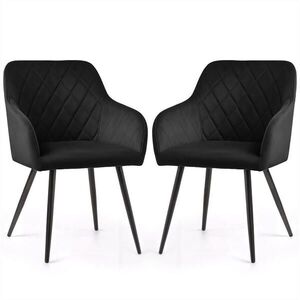 RAUMHIRSCH FURNITURE ČALOUNĚNÉ ŽIDLE, sada 2 ks, kovové nohy, černé 54, 5/82/58 obraz