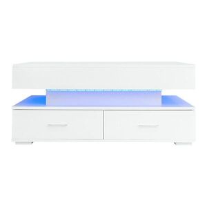 FLIEKS KONFERENČNÍSTOLEK 100x50cm Bílý LED Bluetooth Zvedací obraz