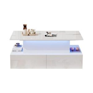 FLIEKS KONFERENČNÍSTOLEK 90x55cm Bílý LED 4 Zásuvky obraz