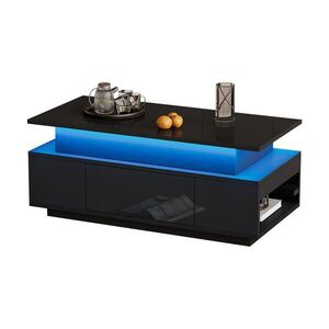FLIEKS KONFERENČNÍSTOLEK 96x45cm Černý Lesklý Zvedací LED obraz