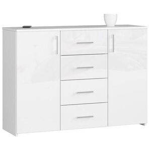 RAUMHIRSCH FURNITURE KOMODA bílá, bílá lesklá 80/110/35 obraz