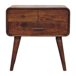 Artisan Furniture AVORA NOČNÍ STOLEK v kaštanovém provedení se 3 zásuvkami obraz