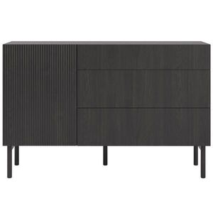 Selsey KOMODA Nolie dekor jasan černá se 3 zásuvkami 140 cm obraz