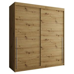 Home Collective ŠATNÍ SKŘÍŇ S POSUVNÝMI DVEŘMI 180 cm šířka, Artisan se stříbrným úchytem obraz