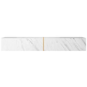 Selsey TV stolek Bisira bílý mramorový dekor / zlatý 200/30/32 cm obraz