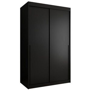 Home Collective ŠATNÍ SKŘÍŇ S POSUVNÝMI DVEŘMI 120 cm šířka, černá s černým úchytem obraz