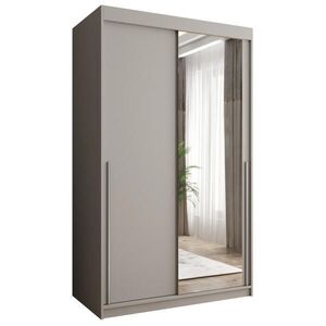 Home Collective SKŘÍŇ S POSUVNÝMI DVEŘMI se zrcadlem, šířka 120 cm, kašmírová se stříbrným úchytem obraz