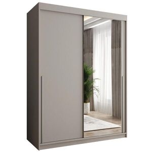 Home Collective SKŘÍŇ S POSUVNÝMI DVEŘMI se zrcadlem, šířka 150 cm, kašmírová se stříbrným úchytem obraz