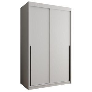Home Collective ŠATNÍ SKŘÍŇ S POSUVNÝMI DVEŘMI 120 cm šířka, bílá s černým úchytem obraz