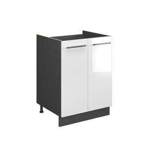 Vicco SKŘÍŇKA POD DŘEZ Fame-Line, Bílá vysoký lesk/Antracit, 60 cm obraz