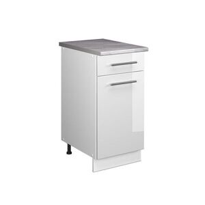 Vicco SPODNÍ SKŘÍŇKA PRO DŘEZ/VARNOU DESKU Fame-Line, Bílá vysoký lesk/Bílá, 40 cm, PD Mramor obraz
