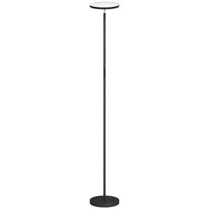 HOMCOM OCELOVÁ stojací lampa, černá obraz