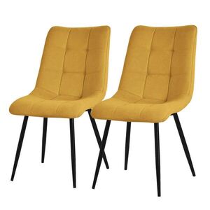 ML-DESIGN JÍDELNÍŽIDLA, SADA 2 KS, hořčičně žlutý látkový potah obraz