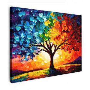 MuchoWow OBRAZ NA PLÁTNĚ Strom - umění - příroda - západ slunce 40x30 cm obraz