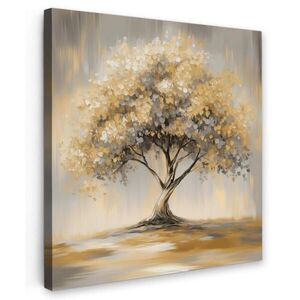 MuchoWow OBRAZ NA PLÁTNĚ Malba - Strom - Abstraktní - Listy 20x20 cm obraz