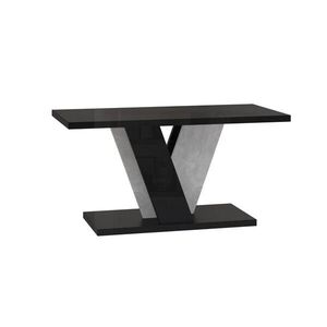 Home Collective KONFERENČNÍ STOLEK 110 cm černý, betonový vzhled šedý obraz