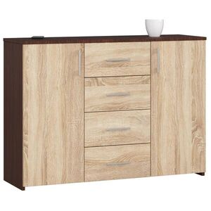 RAUMHIRSCH FURNITURE KOMODA Tmavě hnědá, dub Sonoma 80/110/35 obraz