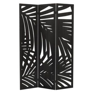 ML-DESIGN PARAVENT 3dílný Sapporo 170x121 cm černý ze dřeva obraz