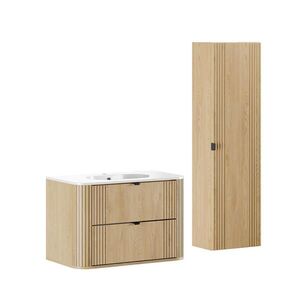 Petits-meubles KOUPELNOVÝ NÁBYTEK 80cm Mila 2er-Set Světlý dub obraz