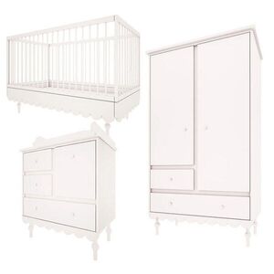 Petits-meubles POKOJ PRO MIMINKO 3DÍLNÝ Babushka Bílá obraz