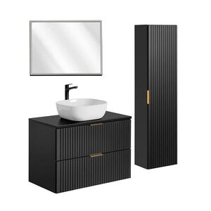 Petits-meubles KOUPELNOVÝ NÁBYTEK 80.6cm Adriel 2er-Set Černá obraz