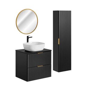 Petits-meubles KOUPELNOVÝ NÁBYTEK 60.6cm Adriel 2er-Set Matná černá obraz