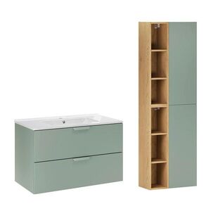 Petits-meubles KOUPELNOVÝ NÁBYTEK 81cm Oria 2er-Set Zelená obraz