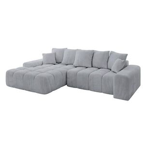 ALTDECOR ROHOVÁ SEDAČKA s otomanem vlevo ENSI-L - 267x164x69 cm titanová barva obraz