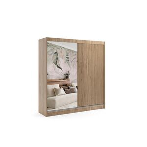 ALTDECOR ŠATNÍ SKŘÍŇ VILAN s zrcadlem – 200 cm – Sonoma dub | barvy dubu obraz