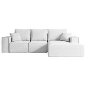 ALTDECOR ROHOVÁ SEDACÍ SOUPRAVA s funkcí lůžka a úložným prostorem SERRA-L-S – 266 x 161 x 87 cm, bílá buklé obraz