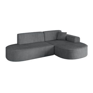 ALTDECOR ROHOVÁ SEDACÍ SOUPRAVA s otomanem vpravo MARI-L1 – 243 × 171 × 79 cm, tmavě šedý manšestr obraz