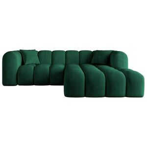 ALTDECOR ROHOVÁ SEDACÍ SOUPRAVA s otomanem vpravo OLEA-L1 – 231 × 173 × 74 cm tmavě zelená obraz