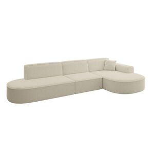 ALTDECOR ROHOVÁ SEDACÍ SOUPRAVA s otomanem vpravo MARI-L2 – 328 x 171 x 79 cm, béžová buklé obraz
