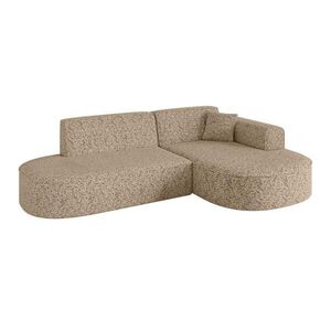 ALTDECOR ROHOVÁ SEDACÍ SOUPRAVA s otomanem vpravo MARI-L1 – 243 x 171 x 79 cm, hnědá látka obraz
