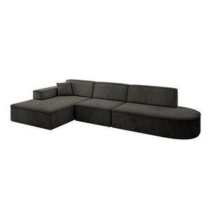 ALTDECOR ROHOVÁ SEDAČKA s otomanem vlevo IREA-L2-v4 – 327 x 165 x 77 cm, černá obraz