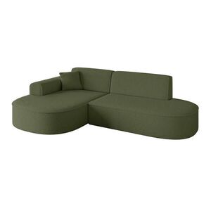 ALTDECOR ROHOVÁ SEDACÍ SOUPRAVA s otomanem vlevo MARI-L1 – 243 x 171 x 79 cm, zelená, buklé obraz