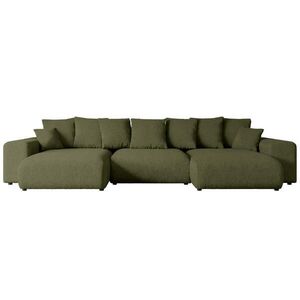 ALTDECOR SEDACÍ SOUPRAVA s funkcí lůžka ESKAR-U – 364 x 176 x 72 cm, zelená buklé obraz